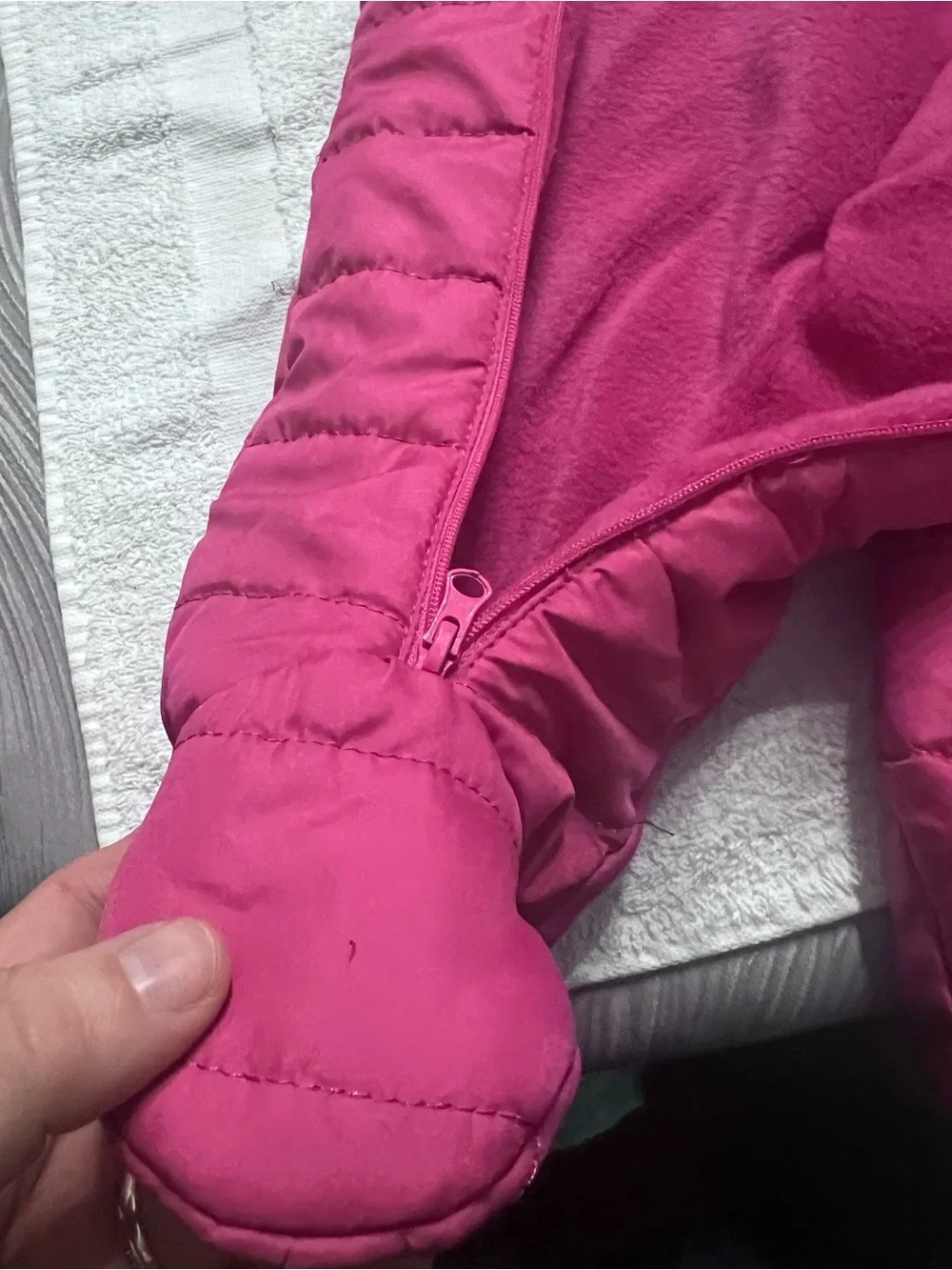 Sweet & Soft Paris Girls 24M Pink Puffer Snowsuit Elephant Hooded One Piece